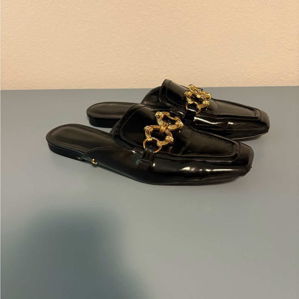 Sam Edelman Circus Black Patent Leather Mules